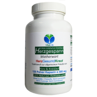 Echtes HERZGESPANNKRAUT 120 Kapseln Herzgespann [Herz & Kreislauf] HerzGesundKraut nach Hildegard von Bingen (Motherwort Leonurus Cardiaca) 100% NATUR PUR! Ohne ZUSATZSTOFFE.