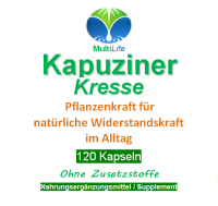 Kapuzinerkresse (Gesundheitspflanze des Jahres 2013) enthält Senföle Isothiocyanate, Senfölglykoside, Glucosinolate, die über antibiotische, desinfizierende und keimhemmende Eigenschaften verfügen und helfen können z.B. Keimen, Bakterien, Viren und Cand