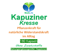 Kapuzinerkresse 180 Kapseln Immunbooster Senföle für Immunsystems & Abwehrkräfte - Immunkick & pflanzliche Selbstverteidigung auf natürlicher Basis - KEIN EXTRAKT = Natur pur. OHNE Zusatzstoffe.
