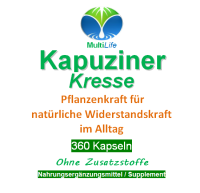 Kapuzinerkresse 360 Kapseln Immunbooster Senföle für Immunsystems & Abwehrkräfte - Immunkick & pflanzliche Selbstverteidigung auf natürlicher Basis - KEIN EXTRAKT = Natur pur. OHNE Zusatzstoffe.