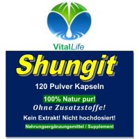 Edelschungit 120 Kapseln Premium Qualität aus Karelien. Naturreines Schungit Pulver für Balance, Vitalität & Wohlbefinden. Geschmacksneutral, praktisch dosierbar, leicht einzunehmen. 100% Natur pur.
