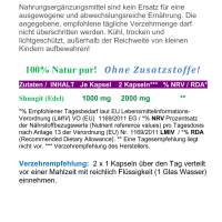 Edelschungit 120 Kapseln Premium Qualität aus Karelien. Naturreines Schungit Pulver für Balance, Vitalität & Wohlbefinden. Geschmacksneutral, praktisch dosierbar, leicht einzunehmen. 100% Natur pur.