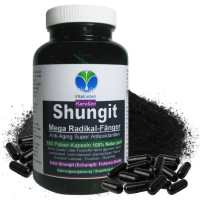 Edelschungit Schungit Elite Shungite 180 Pulver Kapseln. Premium Qualität aus Karelien. 100% NATUR pur! OHNE ZUSATZSTOFFE.