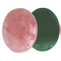 Ayurvedische Massage-Steine Rosenquarz & Aventurin