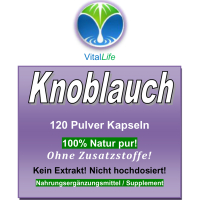 Knoblauch 120 Pulver Kapseln