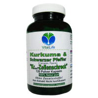 Kurkuma & Schwarzer Pfeffer 120 Pulver Kapseln