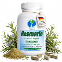 Rosmarin 720 (4x180) Kräuter Kapseln Natur pur KEIN isoliertes Extrakt OHNE Zusatzstoffe OHNE Füllstoffe.