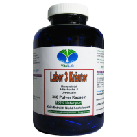Leber 3 Kräuter Mariendistel Artischocke Löwenzahn 360 Pulver Kapseln