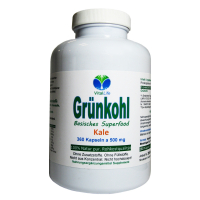 GRÜNKOHL Kale 360 Kapseln Sulforaphan Lutein ANTIOXIDANTIEN BASISCHES Superfood. 100% NATUR pur [OHNE ZUSATZSTOFFE]