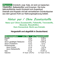 GRÜNKOHL Kale 360 Kapseln Sulforaphan Lutein ANTIOXIDANTIEN BASISCHES Superfood. 100% NATUR pur [OHNE ZUSATZSTOFFE]