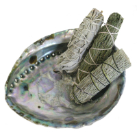 Indianisch schamanisch Räuchern 6-tlg Set mit Räuchermuschel 16-20 cm