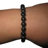 Schungit Stein Energie Edelstein SCHMUCK Armband 8mm (Karelien)