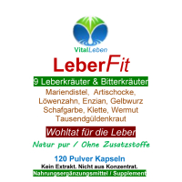 Leber FIT 9 Leberkräuter & Bitterkräuter 120 Kräuter Kapseln