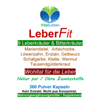 Leber FIT 9 Leberkräuter & Bitterkräuter 360 Kräuter Kapseln