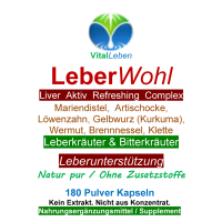 Leber Wohl 7 Leberkräuter & Bitterstoffe 180 Kräuter Kapseln