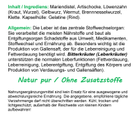 Leber Wohl 7 Leberkräuter & Bitterstoffe 180 Kräuter Kapseln