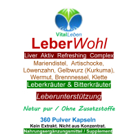 Leber Wohl 7 Leberkräuter & Bitterstoffe 360 Kräuter Kapseln