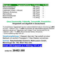 Leber Wohl 7 Leberkräuter & Bitterstoffe 360 Kräuter Kapseln