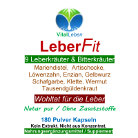Leber FIT 9 Leberkräuter & Bitterkräuter 720 Kräuter Kapseln