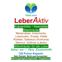 Leber Aktiv 9 Bitterkräuter Alpenbitter Kräuterbitter 120 Kapseln