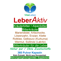 Leber Aktiv 9 Bitterkräuter Alpenbitter Kräuterbitter 360 Kapseln