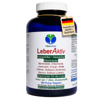 LEBER Aktiv 9-fach Komplex 360 Kapseln Bitterkräuter + Bitterstoffe mit Mariendistel Artischocke Löwenzahn Kurkuma Wermut Enzian & Klette.