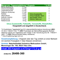LEBER Aktiv 9-fach Komplex 360 Kapseln Bitterkräuter + Bitterstoffe mit Mariendistel Artischocke Löwenzahn Kurkuma Wermut Enzian & Klette.
