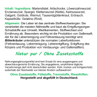 Leber Vital Komplex 720 (4x180) Leberkapseln 12 Kräuter plus Bitterstoffe mit Mariendistel, Artischocke, Löwenzahn, Enzian, Spargel, Klette, Erdrauch, Kalmus, Galgant, Goldrute, Wermut und Tausendgüldenkraut. 100% NATUR pur. OHNE Zusatzstoffe.