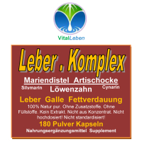 Leber Komplex Leber Galle Fettverdauung 180 Kräuter Kapseln