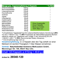 Colon CleanOut 120 Darm Aktiv Kapseln 14 Bitterkräuter & Bitterstoffe Natur pur Ohne Zusatzstoffe
