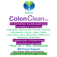 DARM-AKTIV 14 Colon-Clean-Out Leberkräuter & Bitterstoffe 360 Kapseln