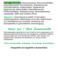 Colon CleanOut 720 (4x180) Darm Aktiv Kapseln 14 Bitterkräuter & Bitterstoffe Natur pur Ohne Zusatzstoffe