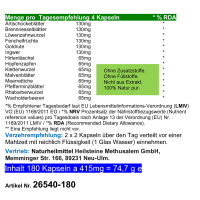 Colon CleanOut 720 (4x180) Darm Aktiv Kapseln 14 Bitterkräuter & Bitterstoffe Natur pur Ohne Zusatzstoffe