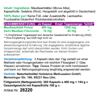 Maulbeerblatt 360 Kapseln Maulbeerblatt Natur pur OHNE Zusatzstoffe