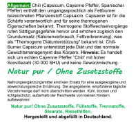 Red Chili F-BURNER Capsicum 360 Cayenne Pulver Kapseln