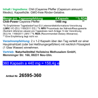 Red Chili F-BURNER CAPSICUM 360 Kapseln Fettbrenner SEXY BOOTY, SHAPY BODY, TRAUMFIGUR. POWER-Diät Unterstützung & (Fett) Stoffwechsel [ Bauch Beine Po ] OHNE Zusatzstoffe!