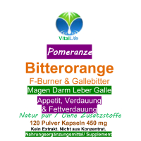 Bitterorange F-Burner & Gallebitter 120 Pulver Kapseln