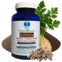 Selleriesamen 120 Pulver Kapseln Celery Seed reine Sellerie Samen nach Hildegard von Bingen. 100% NATUR pur. OHNE ZUSAZSTOFFE.