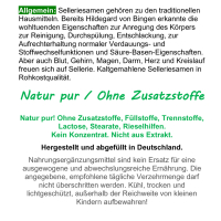 Selleriesamen Celery Seed 360 Pulver Kapseln reine Sellerie Samen nach Hildegard von Bingen. 100% NATUR pur. OHNE ZUSAZSTOFFE. OHNE FÜLLSTOFFE.