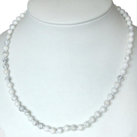 Howlith 8mm Kugelkette ca. 80cm endlos