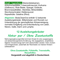 BODY Clean Out 12 Kräuter + Bitterstoffe NATUR pur 120 Kapseln