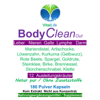 BODY Clean Out 12 Kräuter + Bitterstoffe NATUR pur 180 Kapseln