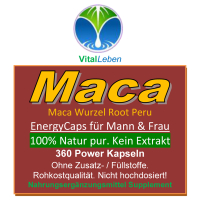 Maca Wurzel EnergyCaps für Mann & Frau 360 Kapseln