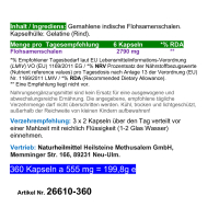 Flohsamen Premium Flohsamenschalen 360 Psyllium Ballaststoff Kapseln