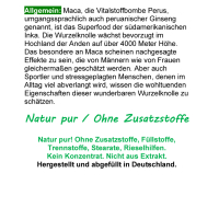 Maca Power Peru Ginseng für Mann & Frau 120 Pulver Kapseln