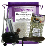 Räucherset 6-tlg Energetische Hausreinigung + schwarze Räucherpfanne
