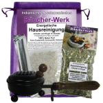 Räucherset 5-tlg Energetische Hausreinigung mit schwarzer Räucherpfanne