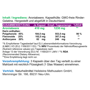 Aronia Beeren OPC Cell Zell/Protect 720 Kapseln Vitamine & Mineralien 3 + 1 Bonus