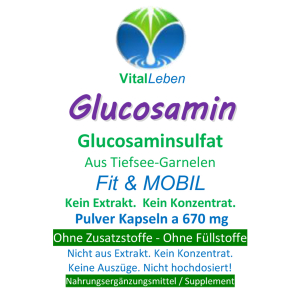 Glucosamin Glucosaminsulfat 360 Pulver Kapseln