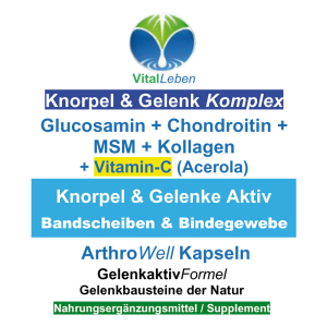 Knorpel & Gelenke Komplex + Vitamin-C 720 ArthroWell Gelenk-Kapseln